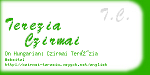 terezia czirmai business card